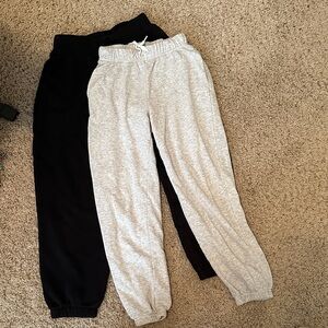H&M Girls Black and Light Gray Joggers